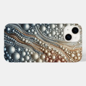 Luxe 3D Parel Stroom Gradiënt en Iriserende Kralen Case-Mate iPhone Case (Achterkant (horizontaal))