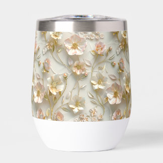 Luxe 3D-reliëf bloemmotief goud folie elegant