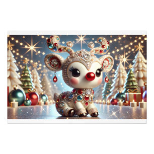 Luxe 3D Render van Rudolph met Meerkleurig Foto Afdruk