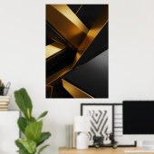 Luxe 3D wand moderne metalen ontwerp Poster (Thuiskantoor)