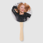 Luxe 40e verjaardag zwart goud foto handwaaier (Achterkant)