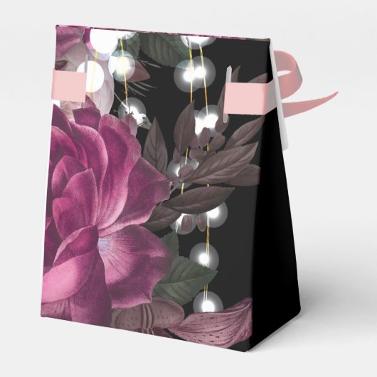 Luxe 40e volwassen Roos Wijn op maat Bedankdoosjes (Achterkant)