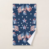 Luxe 4 juli Patriottisch gepersonaliseerd Bad Handdoek (Handdoek)