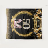 Luxe 50e verjaardag diamant nummers hoge hakken wandkleed (Voorkant (horizontaal))