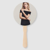 Luxe 50e verjaardag zwarte goudfoto handwaaier (Achterkant)