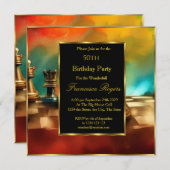 Luxe 50e Verjaardagsfeestje Goud Zwart multicolor Kaart (Voorkant / Achterkant)