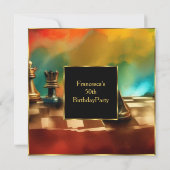 Luxe 50e Verjaardagsfeestje Goud Zwart multicolor Kaart (Achterkant)