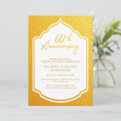 Luxe 60e bruiloft Jubileum Golden Kaart (Staand voorkant)