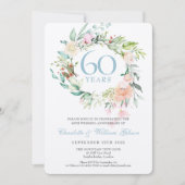 Luxe 60e diamanten huwelijksjubileum bloemstuk kaart (Voorkant)