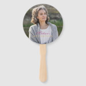 Luxe 60e verjaardag aangepaste foto Glitter Handwaaier (Achterkant)