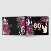 Luxe 60e verjaardag Gepersonaliseerde Roos wijn Gastenboek (Volledig)