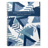 Luxe 90's Abstract | Aangepast voor de marine van  Notitieboek (Voorkant)