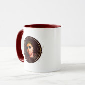 Luxe Aangepaste Foto - Bourgondisch Goud Marmer Mok (Voorkant links)