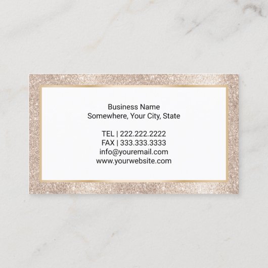 Luxe aangepaste goudfoto visitekaartje (Achterkant)