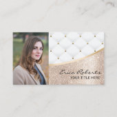 Luxe aangepaste goudfoto visitekaartje (Voorkant)