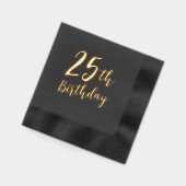 Luxe Aangepaste Verjaardag Servet Echte Gouden Fol (Links)