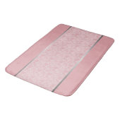 Luxe aanraking: Zilver, Wit en Blush Roze Badmat (Gekanteld)