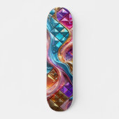 Luxe Abstract 3D Mozaïek Persoonlijk Skateboard (Voorkant)
