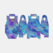 Luxe abstract blauw marmerpatroon  bedankdoosjes (Uitgevouwen)