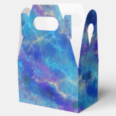 Luxe abstract blauw marmerpatroon  bedankdoosjes (Geopend)