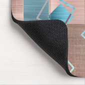 Luxe Abstract | Blush Roos Gold en Blauwgroen geom Muismat (Hoek)