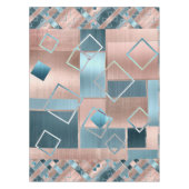 Luxe Abstract | Blush Roos Gold en Blauwgroen geom Tafelkleed (Voorkant)