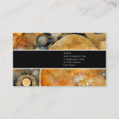 Luxe abstract fossiel gouden rots elegant uniek visitekaartje (Achterkant)