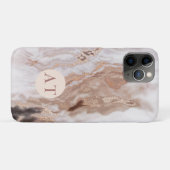 Luxe abstract goud marmeren patroon monogram Case-Mate iPhone case (Achterkant (horizontaal))