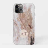Luxe abstract goud marmeren patroon monogram Case-Mate iPhone case (Achterkant)