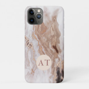 Luxe abstract goud marmeren patroon monogram Case-Mate iPhone case