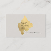 Luxe Abstract Gouden Brushstroke Logo op Tan