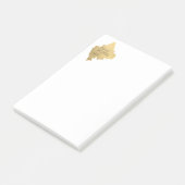 Luxe Abstract Gouden Brushstroke Logo op Wit Post-it® Notes (Schuin)