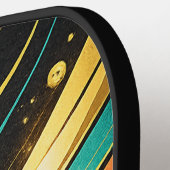 Luxe Abstract Pickleball Paddle | Modern Blauw & (Links Detail)