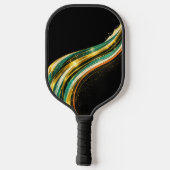 Luxe Abstract Pickleball Paddle | Modern Blauw & (Achterkant)