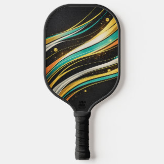 Luxe Abstract Pickleball Paddle | Modern Blauw &