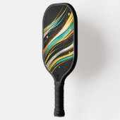 Luxe Abstract Pickleball Paddle | Modern Blauw & (Links)