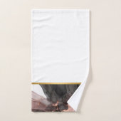 LUXE ABSTRACT ROOS BLACK BATHROOM TOWEL SET BAD HANDDOEK (Handdoek)