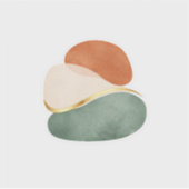Luxe Abstract Terracotta en Goud Sticker Modern (Voorkant)