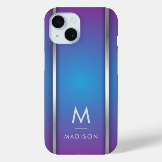 Luxe Abstract Violet Blue Case-Mate iPhone Case (Achterkant)
