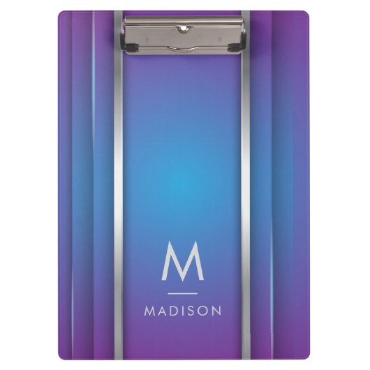 Luxe Abstract Violet Blue Klembord (Voorkant)