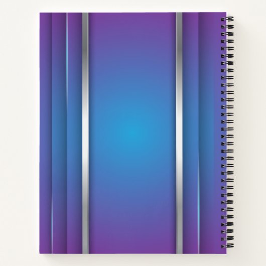 Luxe Abstract Violet Blue Notitieboek (Achterkant)
