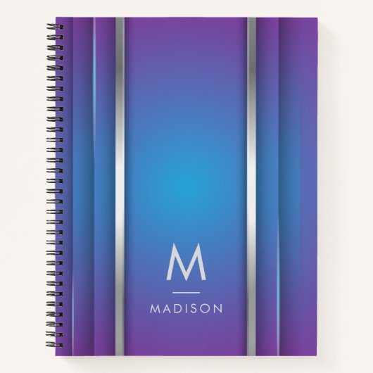 Luxe Abstract Violet Blue Notitieboek (Voorkant)