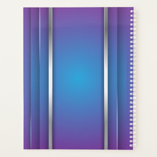 Luxe Abstract Violet Blue Planner (Achterkant)