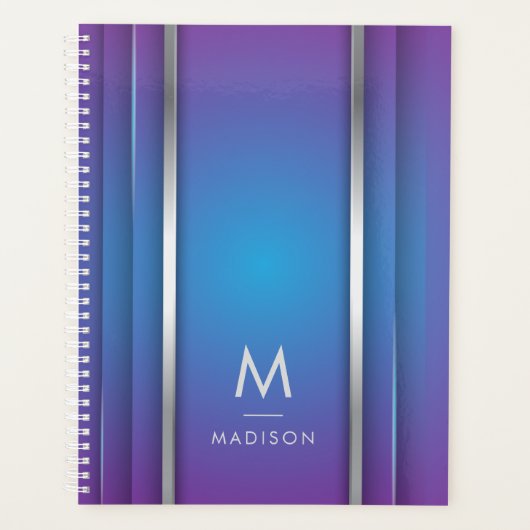 Luxe Abstract Violet Blue Planner (Voorkant)