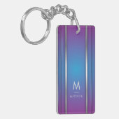 Luxe Abstract Violet Blue Sleutelhanger (Voorkant Links)