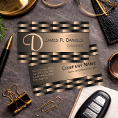 Luxe Abstract Zwart Rood Koper Metaalglans Visitekaartje