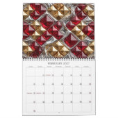 Luxe Abstracte 3D Mozaïekkalender 2027 Kalender (Feb 2027)