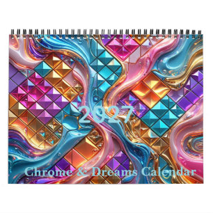 Luxe Abstracte 3D Mozaïekkalender 2027 Kalender
