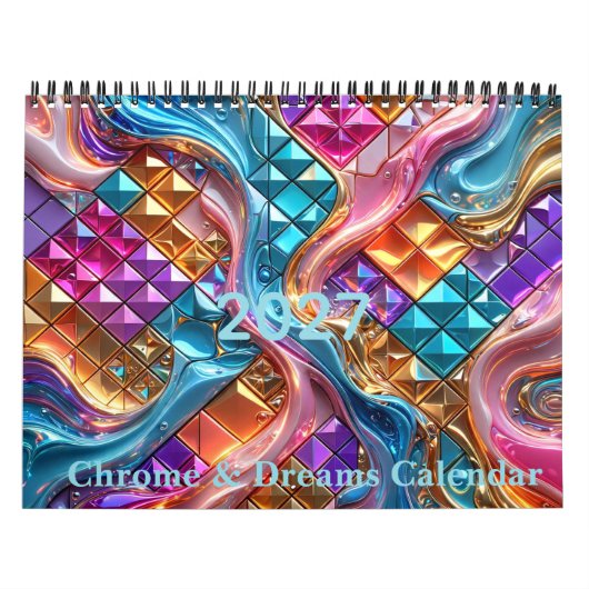 Luxe Abstracte 3D Mozaïekkalender 2027 Kalender (Hoes)