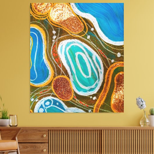 Luxe abstracte abstracte moderne kunst canvas afdruk (Insitu (Woonkamer))